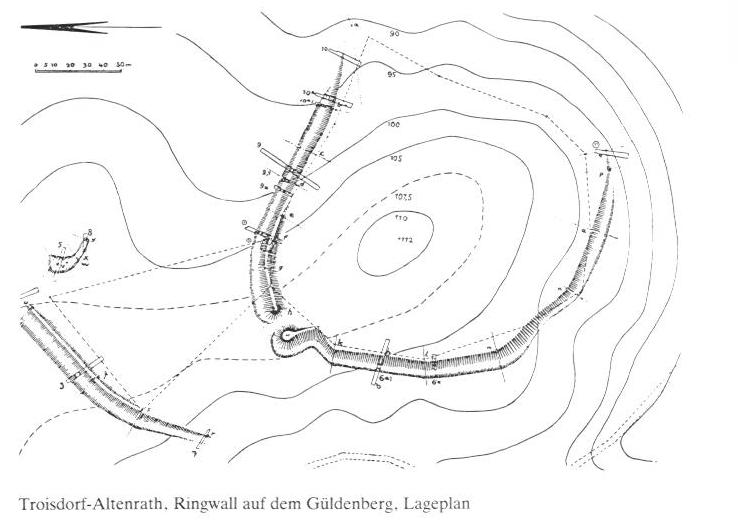 Plan der Gueldenburg bei Altenrath