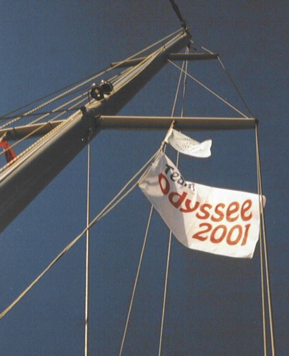 Die Flagge der Odysse 2001 Crew